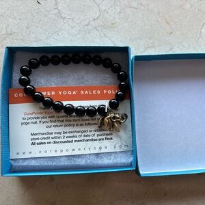 NWT Core Power Yoga black onyx elephant bracelet 🐘